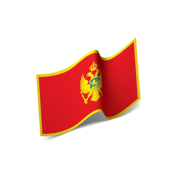 Bandera montenegro, ilustración vectorial — Vector de stock