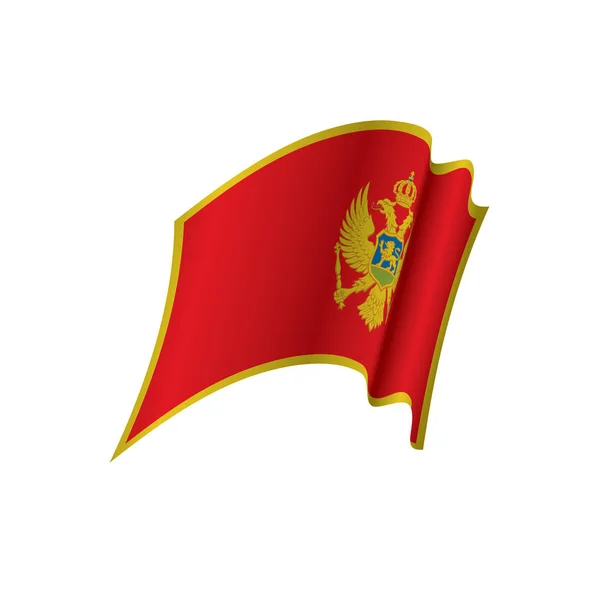 Флаг Черногории, векторная иллюстрация — стоковый вектор