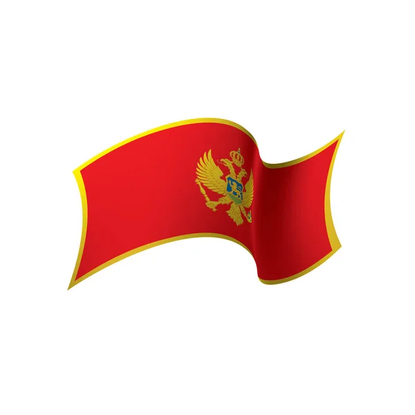 Montenegró zászló, vektoros illusztráció — Stock Vector