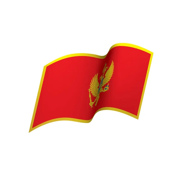 Bandera montenegro, ilustración vectorial — Vector de stock