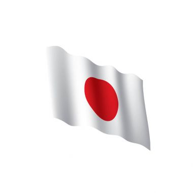 Japonya bayrağı, vektör illüstrasyonu