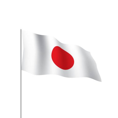 Japonya bayrağı, vektör illüstrasyonu