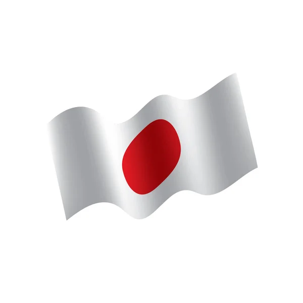Bandiera giapponese, illustrazione vettoriale — Vettoriale Stock