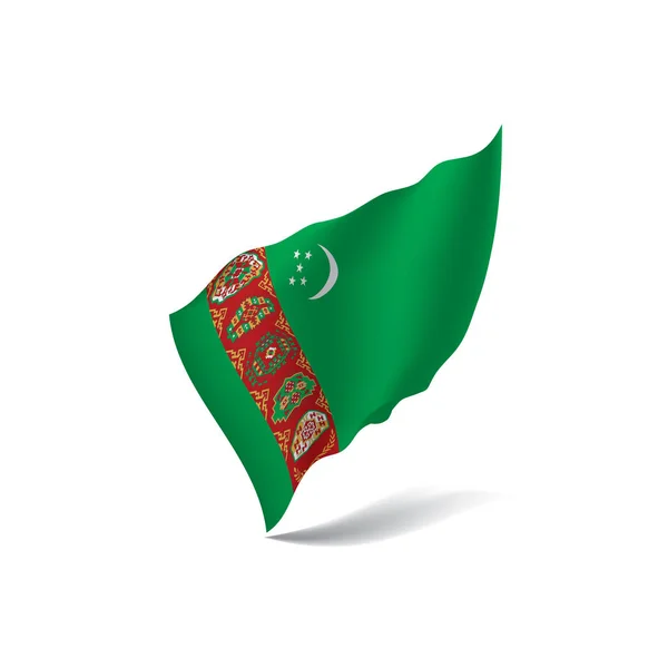 Bandera de Turkmenistán, vector de ilustración — Archivo Imágenes Vectoriales