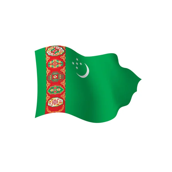 Bandera de Turkmenistán, vector de ilustración — Archivo Imágenes Vectoriales