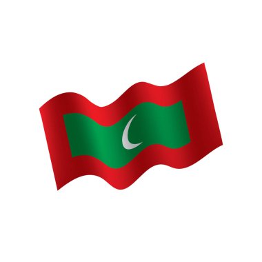 Maldivler bayrağı, vektör çizim