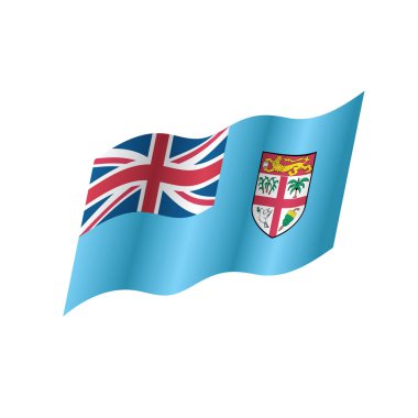 Fiji bayrak, vektör çizim