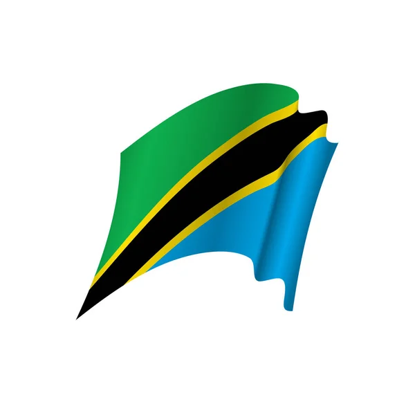 Bendera Tanzania, ilustrasi vektor - Stok Vektor