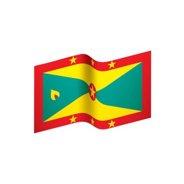Grenada bayrağı, vektör çizim