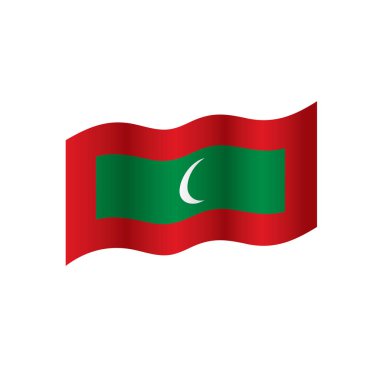 Maldivler bayrağı, vektör çizim