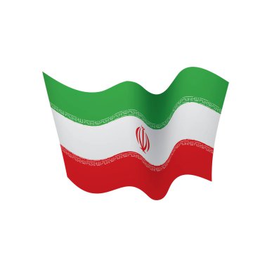 Iran bayrağı, vektör çizim