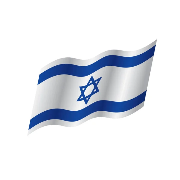 Bandeira de Israel, ilustração vetorial —  Vetores de Stock