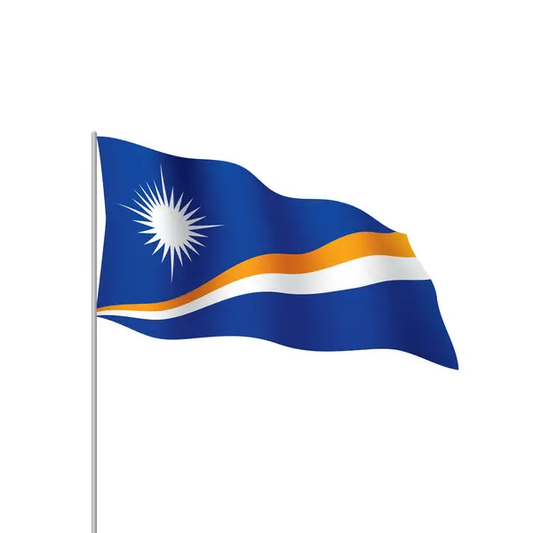 Marshall-szigetek zászló, vektor illusztráció — Stock Vector