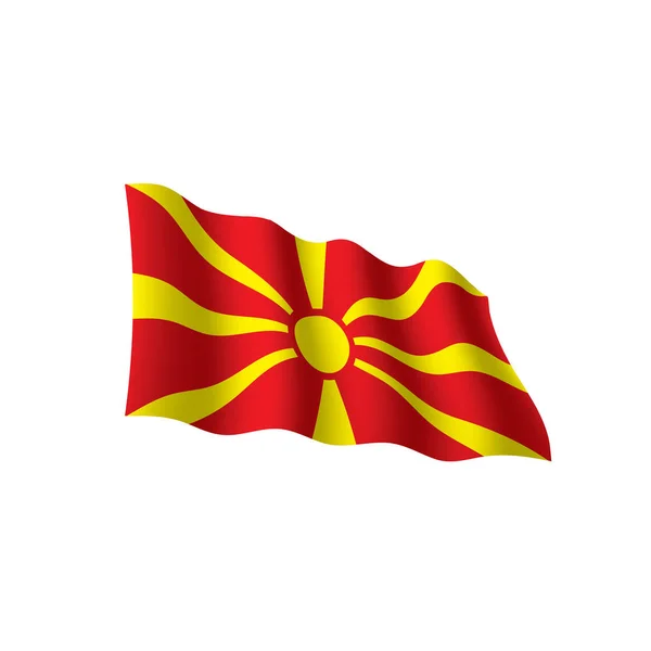 Bandera de Macedonia, vector de ilustración — Vector de stock