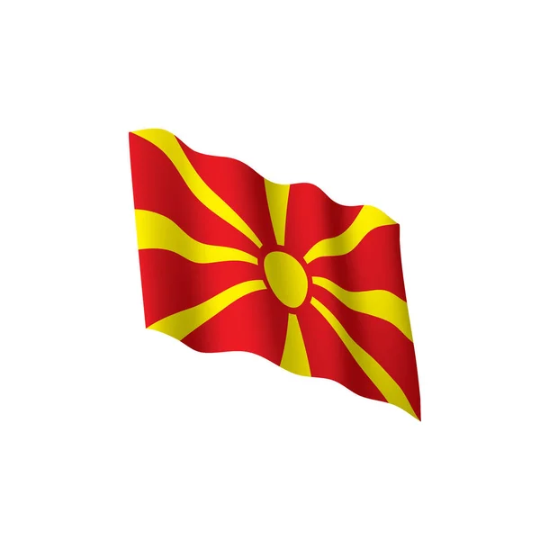 Macedónia bandeira, ilustração vetorial —  Vetores de Stock