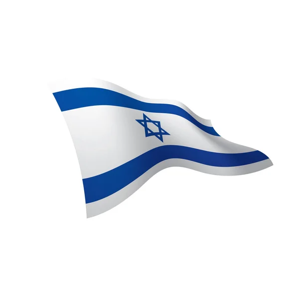Israele bandiera, illustrazione vettoriale — Vettoriale Stock