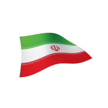 Iran bayrağı, vektör çizim