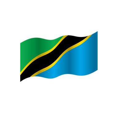 Tanzanya bayrak, vektör çizim