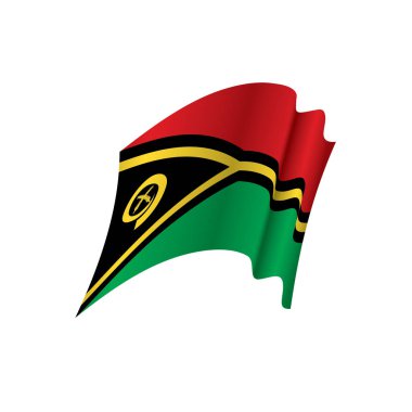 Vanuatu bayrağını, vektör çizim