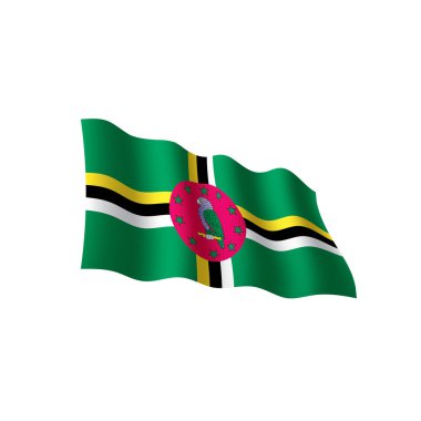 Dominika bayrak, vektör çizim