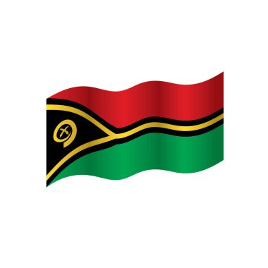 Vanuatu bayrağını, vektör çizim