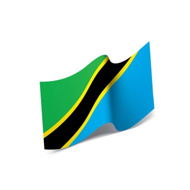 Tanzanya bayrak, vektör çizim