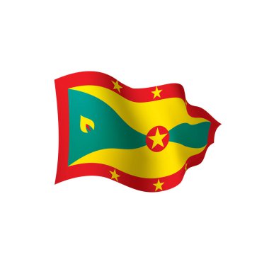 Grenada bayrağı, vektör çizim