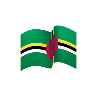 Dominika bayrak, vektör çizim