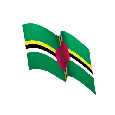 Dominika bayrak, vektör çizim