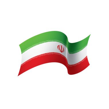 Iran bayrağı, vektör çizim