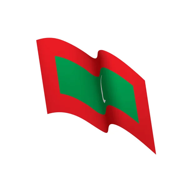 Drapeau des Maldives, illustration vectorielle — Image vectorielle