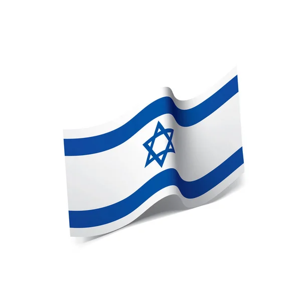 Bandera de Israel, ilustración vectorial — Vector de stock