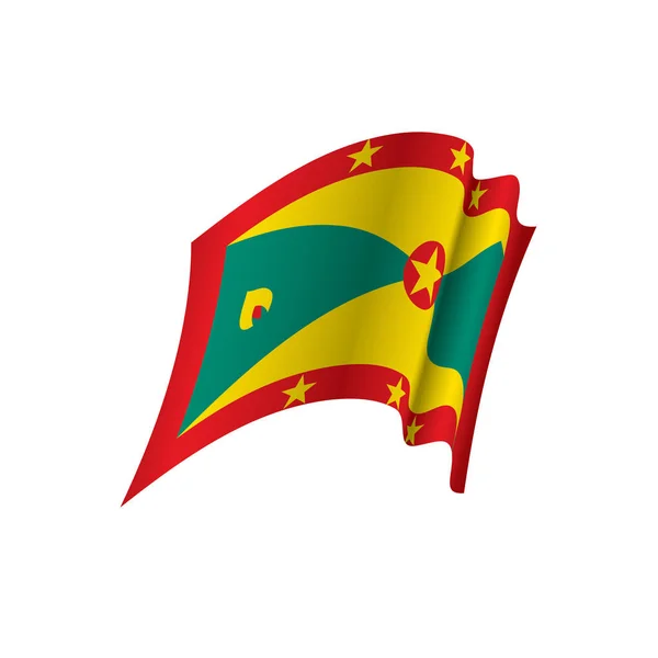Grenada flagga, vektorillustration — Stock vektor