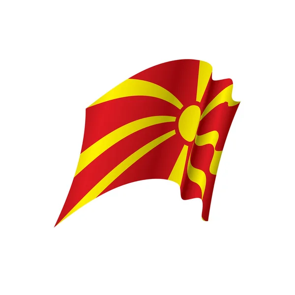 Bandera de Macedonia, vector de ilustración — Archivo Imágenes Vectoriales