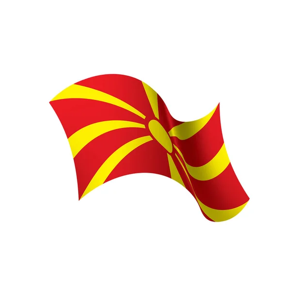 Macedónia bandeira, ilustração vetorial — Vetor de Stock