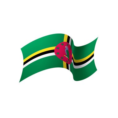 Dominika bayrak, vektör çizim