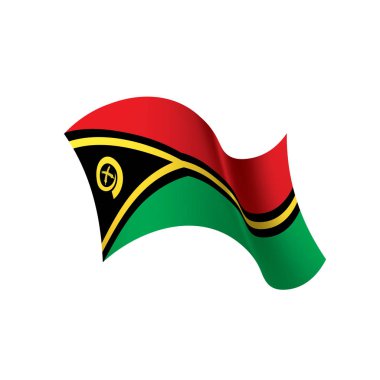 Vanuatu bayrağını, vektör çizim