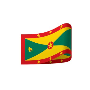 Grenada bayrağı, vektör çizim