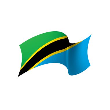 Tanzanya bayrak, vektör çizim