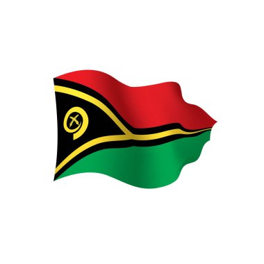 Vanuatu bayrağını, vektör çizim