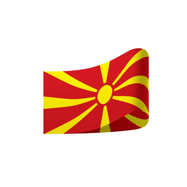 Drapelul Macedoniei, ilustrație vectorială — Vector de stoc