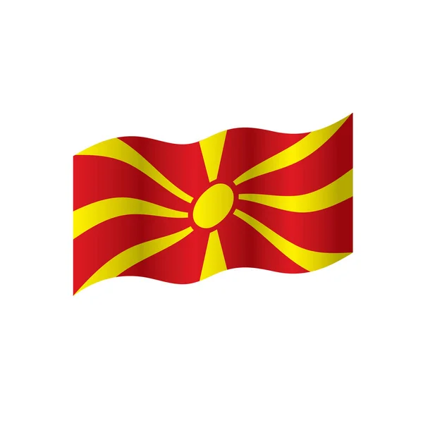 Makedonien flag, vektorillustration – Stock-vektor