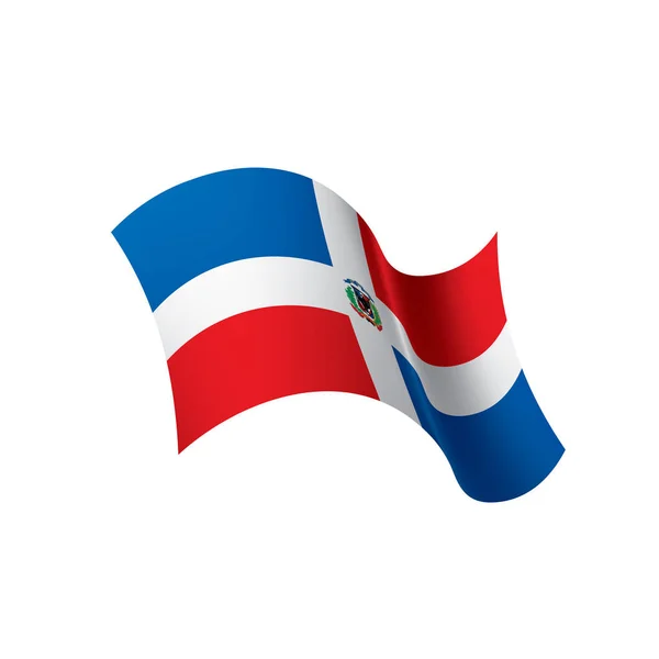 Dominicana flagga, vektorillustration — Stock vektor