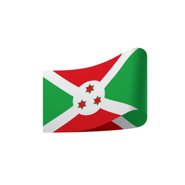 Bandera de Burundi, ilustración vectorial — Vector de stock