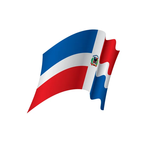 Dominicana flagga, vektorillustration — Stock vektor