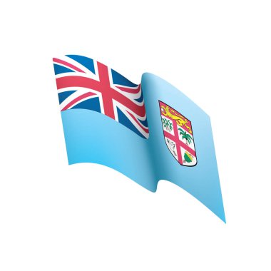 Fiji bayrak, vektör çizim