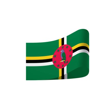 Dominika bayrak, vektör çizim