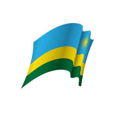 Ruanda bayrak, vektör çizim