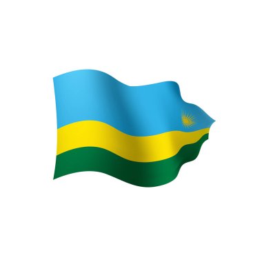 Ruanda bayrak, vektör çizim