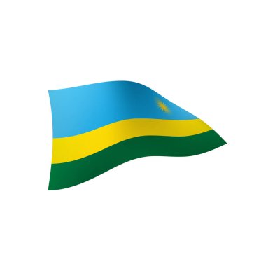 Ruanda bayrak, vektör çizim